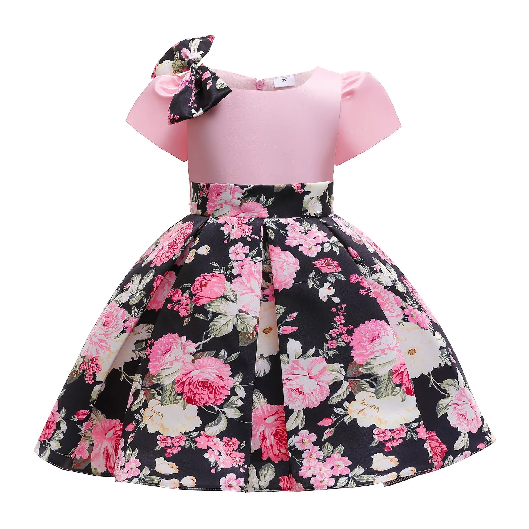 Kids Flower Ball Gown Princess Party Dress For 2Y Baby Girls