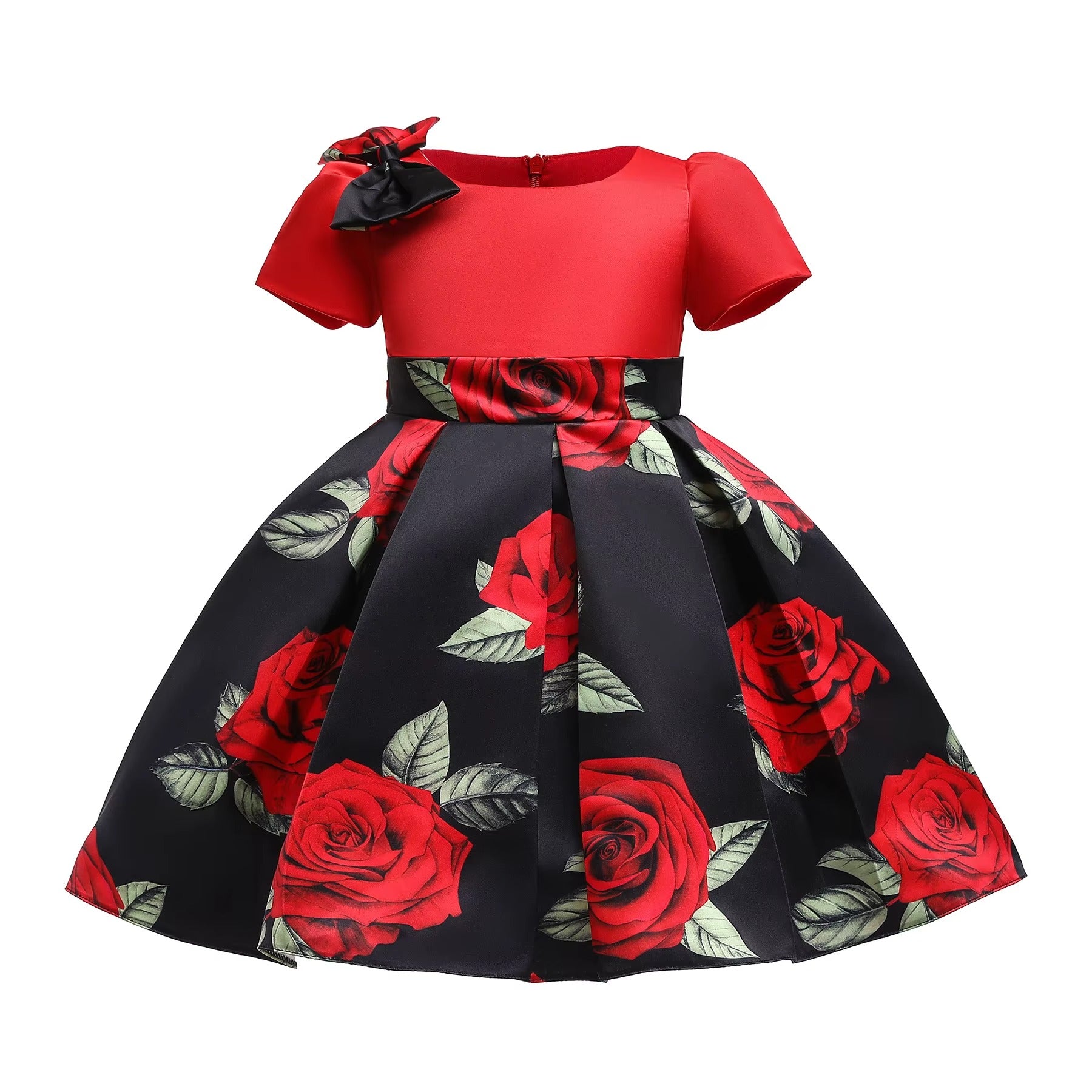 Kids Flower Ball Gown Princess Party Dress For 2Y Baby Girls