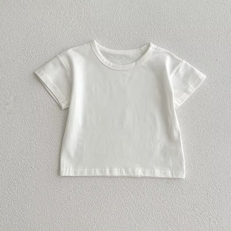 Baby Cotton Denim Short Sleeve Romper Summer Bodysuit